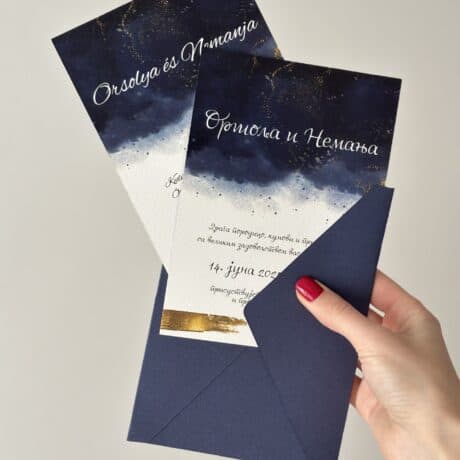 Wedding invitation with sky design for a wedding event.
