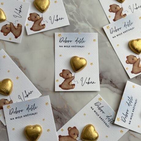 Thank You Card with Honeycomb Heart for Easter.