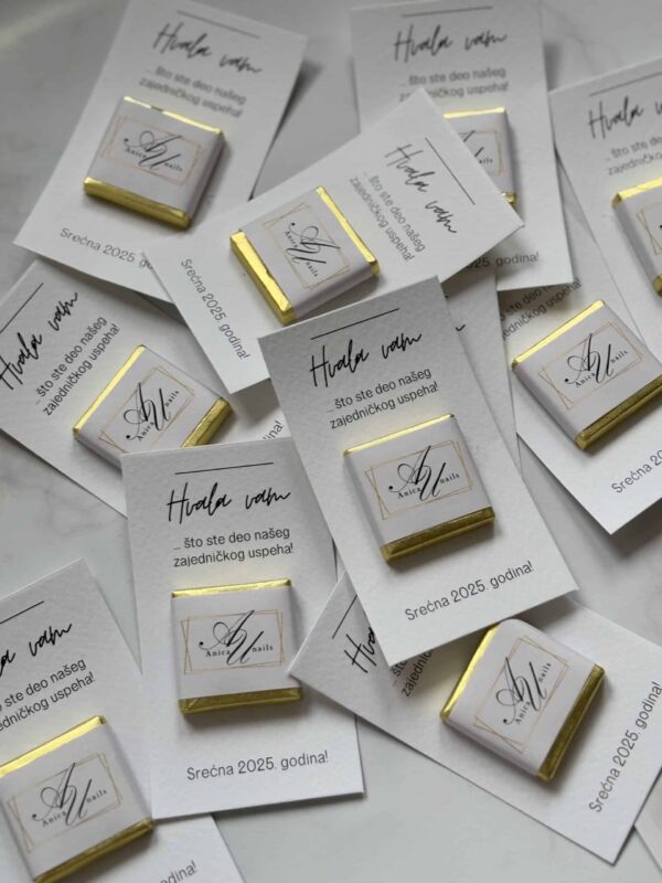 Elegant corporate thank you cards with gold accents, personalized for business appreciation.