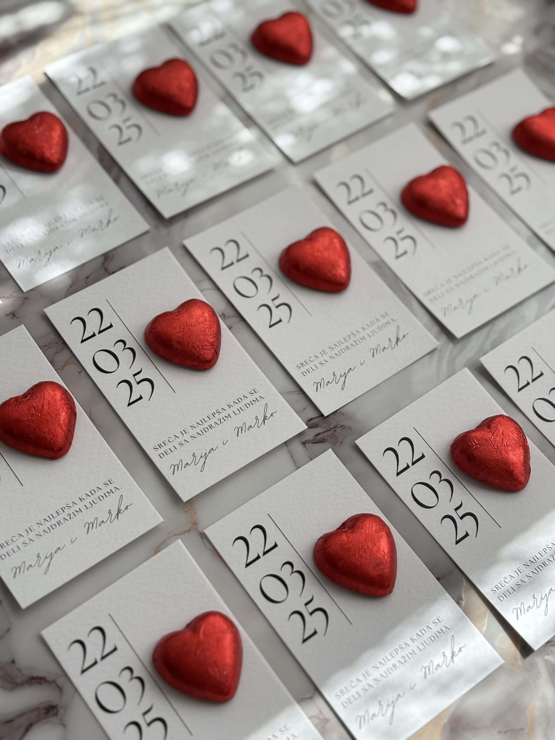 Valentine's Day thank you cards with red heart decorations, wedding or event favors, and elegant des.