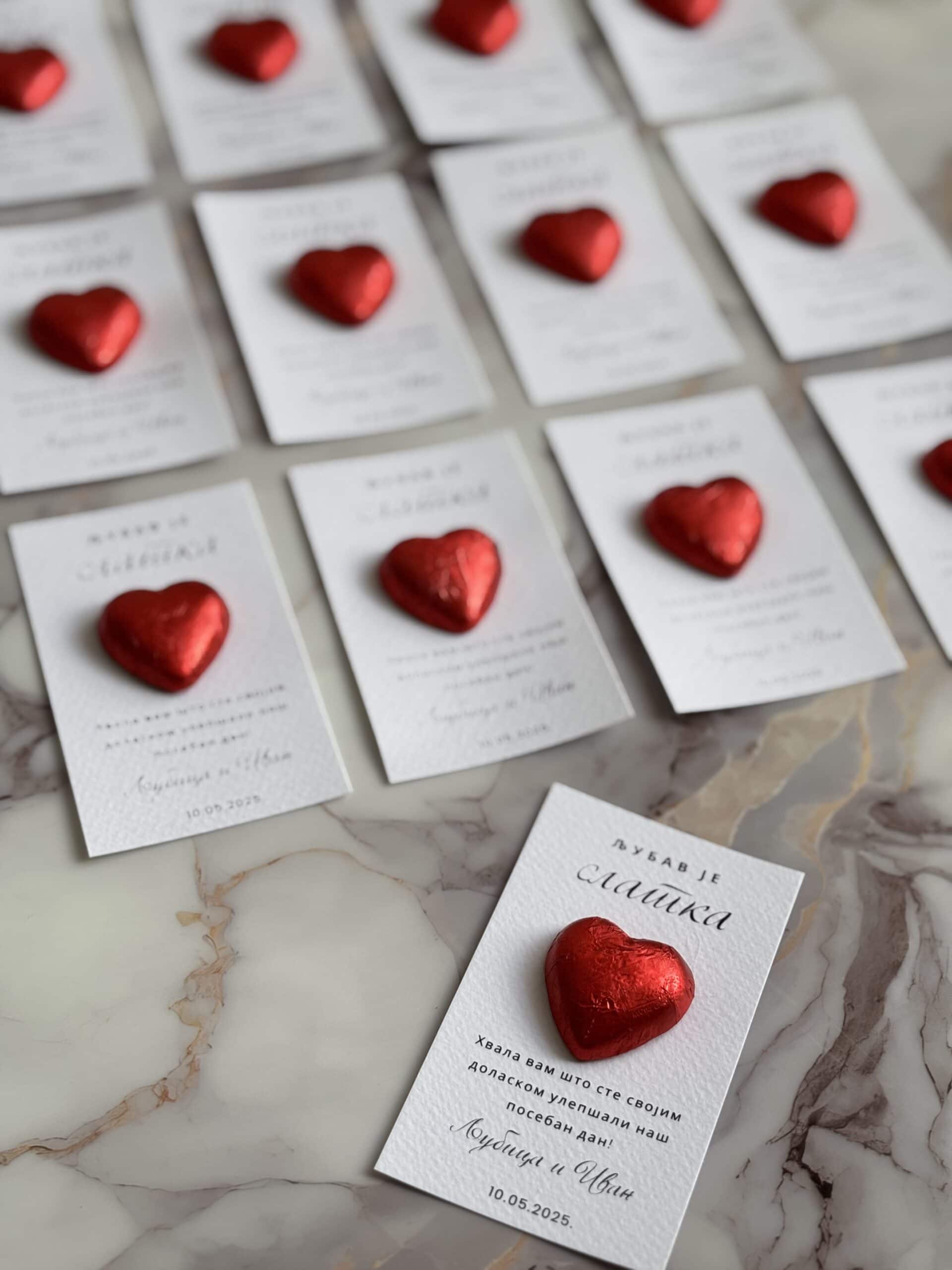 Thank You Card with Red Heart.